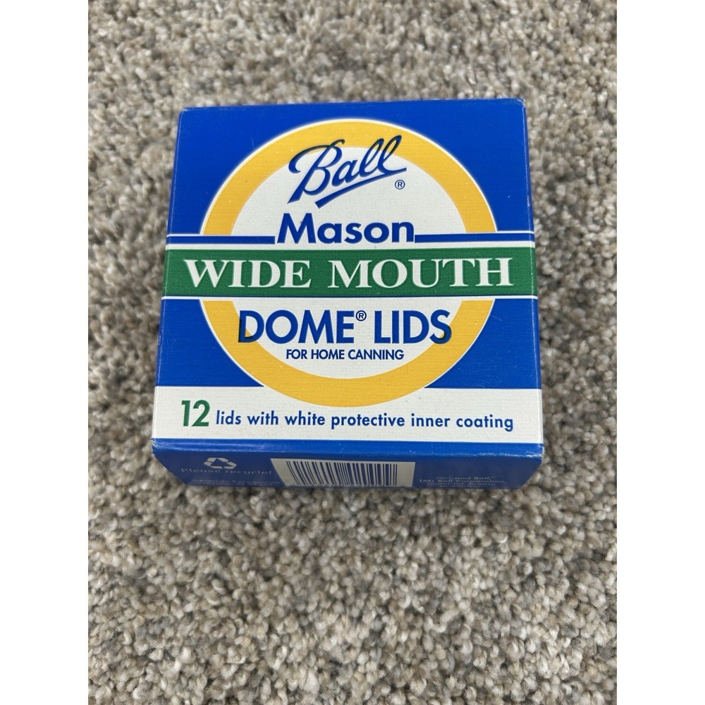 Ball Mason Jar Wide Mouth Dome Canning Lids - Vintage - 12 Pack - New